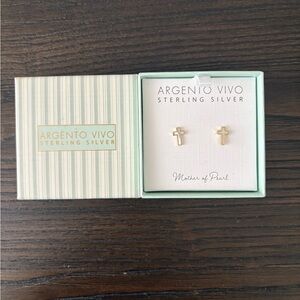 NEW Argento Vivo cross earrings